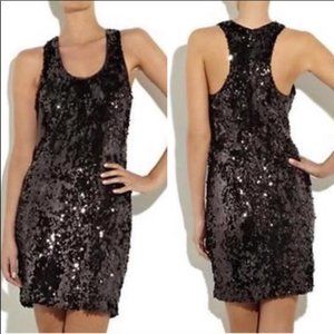 Vince Brown Sequins Racerback Party Dress